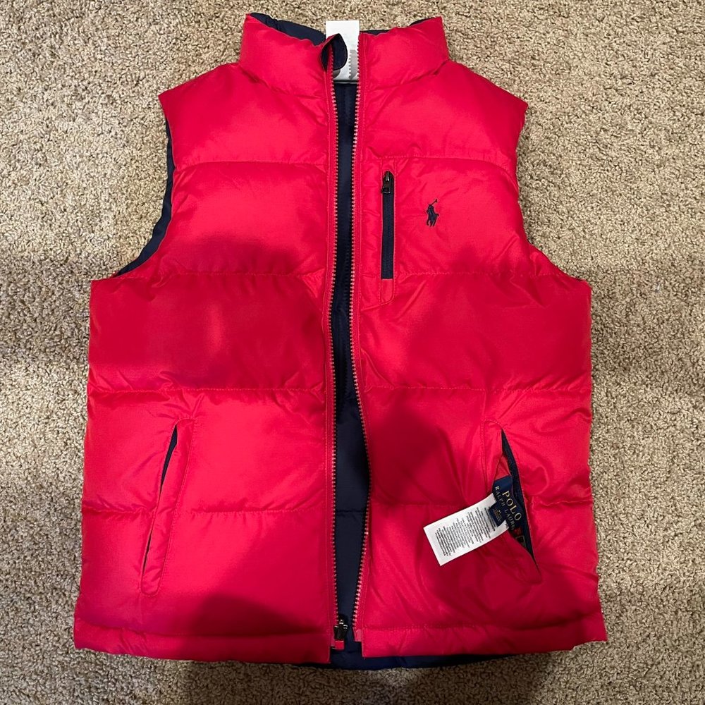 NWOT Polo reversible puffer vest - Medium(10-12)
